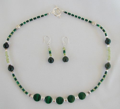 Malachite Necklace Set | Zarifa's Touch of Egypt