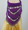 Triangle Belly Dance Hip Scarf with Coins